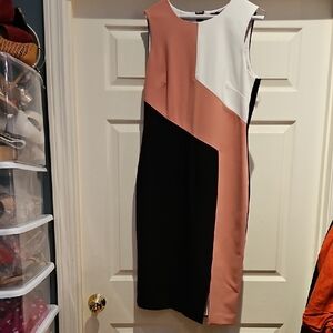 White House Black Market Tri-Tone Midi Dress